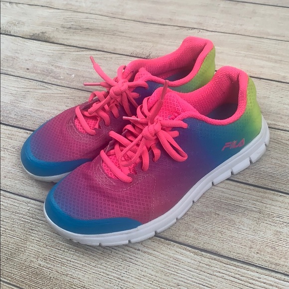 rainbow fila sneakers